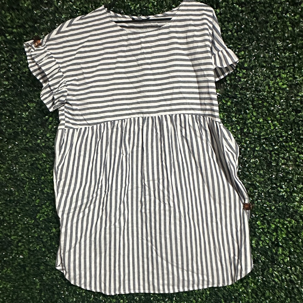 Striped Blue Women's Dress